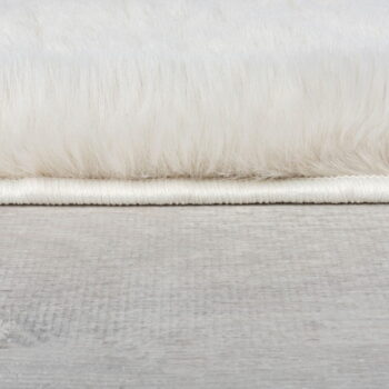 Biela syntetická kožušina 200x290 cm Ivy Luxury Fur – Flair Rugs – Obrázok 5