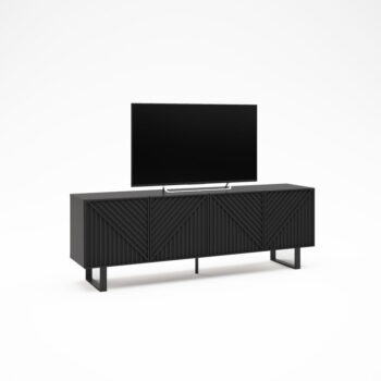 Čierny TV stolík 161x55x35 cm Peta – Marckeric – Obrázok 9