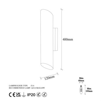 Nástenné svietidlo v čiernej a zlatej farbe ø 8 cm Cut – Opviq lights – Obrázok 5