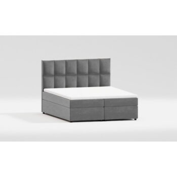Sivá boxspring posteľ s úložným priestorom 200x200 cm Flip – Ropez - Image 5