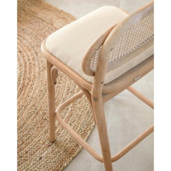 Barová stolička z dubového dreva v prírodnej farbe (výška sedadla 65 cm) Doriane – Kave Home - Image 11