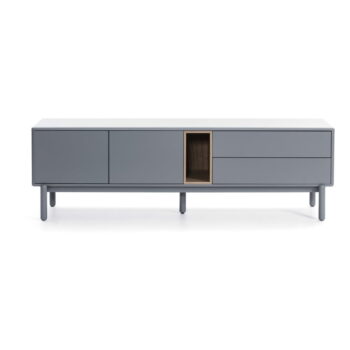 Modrý/sivý TV stolík 180x56 cm Corvo – Teulat