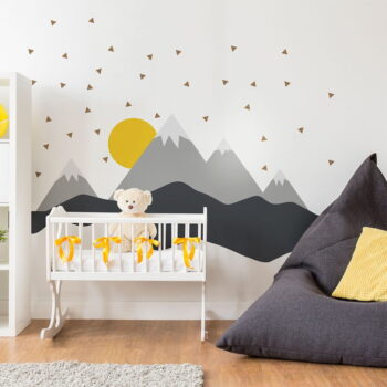 Nástenná samolepka Ambiance Giant Kid Sticker Scandinavian Mountains Nordika – Obrázok 5