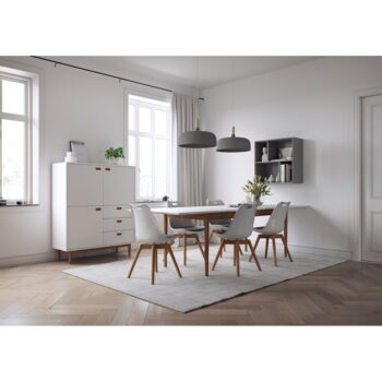 Biela vysoká komoda 114x137 cm Svea – Tenzo - Image 6