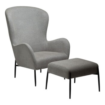 Svetlosivé kreslo z textílie buklé Glam – DAN-FORM Denmark - Image 6