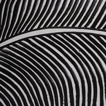 Dekoratívna tácka z polyresínu 16x37 cm B&W – Ixia - Image 3