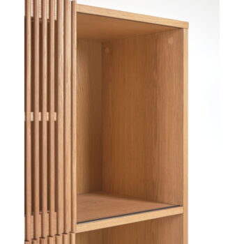 Knižnica v dekore duba s posuvnými dverami v prírodnej farbe 85x170 cm Beyla – Kave Home – Obrázok 4
