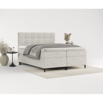 Svetlosivá boxspring posteľ s úložným priestorom 180x200 cm Urbaneo – Maison de Rêve - Image 10