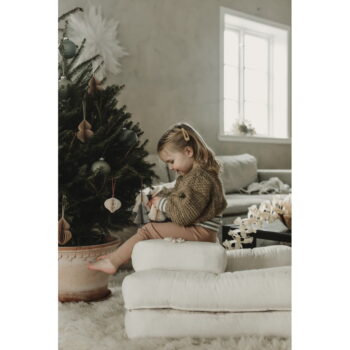 Detské rozkladacie kreslo s taburetkou Karup Design Mini Cube Natural – Obrázok 4