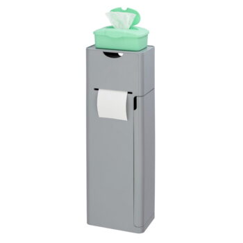 Sivý plastový stojan na toaletný papier so štetkou Imon – Wenko – Obrázok 2