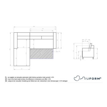 Antracitovosivá rozkladacia rohová pohovka Miuform Charming Charlie, ľavý roh - Image 10