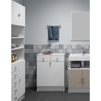 Biela nízka kúpeľňová skrinka 60x82 cm Combi - TemaHome – Obrázok 8