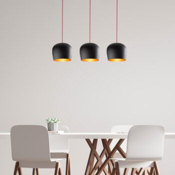 Čierne závesné svietidlo s kovovým tienidlom Berceste – Opviq lights - Image 2