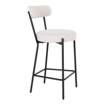 Biela barová stolička (výška sedadla 65 cm) Badalona – House Nordic - Image 4