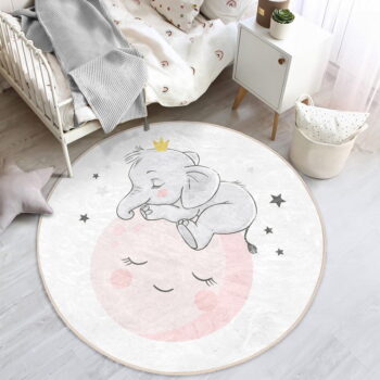 Biely detský koberec ø 80 cm Comfort – Mila Home – Obrázok 7
