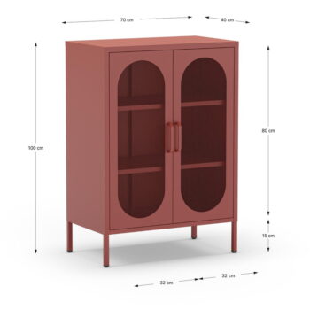 Skrinka v tehlovej farbe 70x100 cm Diora – Marckeric - Image 7
