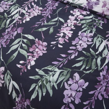 Bielo-fialové obliečky na jednolôžko 135x200 cm Wisteria - Catherine Lansfield - Image 4