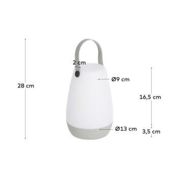 Bielo-sivá vonkajšia lampa Kave Home Dianela - Image 7