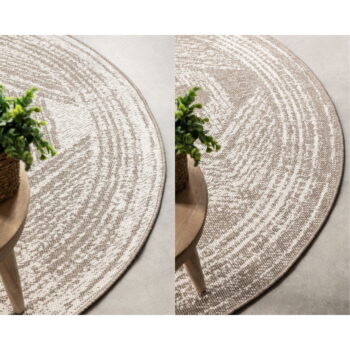 Krémovo-hnedý okrúhly vonkajší koberec ø 140 cm Gemini – Elle Decoration - Image 7
