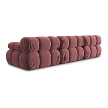 Ružová zamatová pohovka 282 cm Bellis – Micadoni Home – Obrázok 3