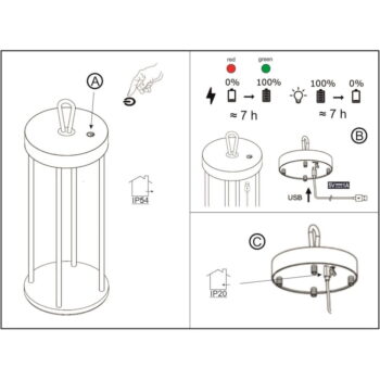 Čierna LED stolová lampa (výška  36 cm) Kante – Fischer & Honsel – Obrázok 4