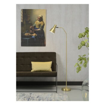 Stojacia lampa s kovovým tienidlom v zlatej farbe (výška 140 cm) Valencia – it's about RoMi - Image 4