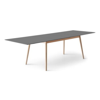 Rozkladací jedálenský stôl v antracitovo-prírodnej farbe 100x210 cm Meza – Hammel Furniture - Image 2