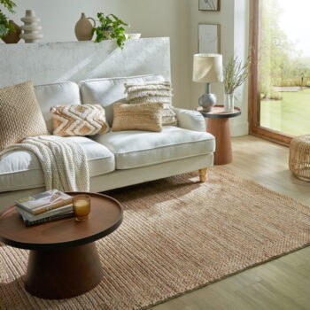 Ručne tkaný kenafový koberec v prírodnej farbe 200x290 cm Drew Border – Flair Rugs - Image 2