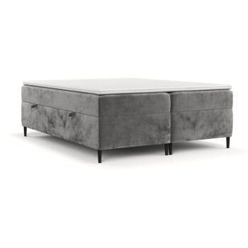 Tmavosivá boxspring posteľ s úložným priestorom 160x200 cm Araya – Maison de Rêve – Obrázok 2
