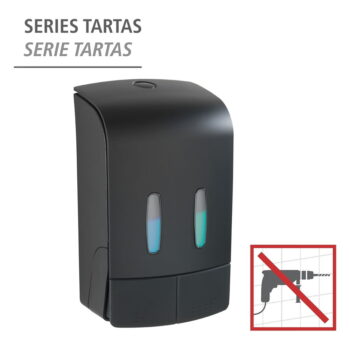 Čierny nástenný plastový dávkovač mydla 0.96 l Tartas - Wenko – Obrázok 7
