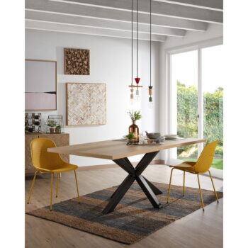 Jedálenský stôl v dekore dubového dreva Kave Home, 200 x 100 cm - Image 5