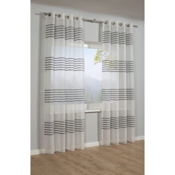 Sivá záclona 245x140 cm Etamine - Gardinia - Image 2