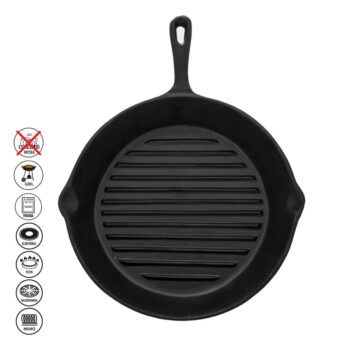 Grilovacia liatinová panvica ø 24 cm Litina – Orion - Image 5