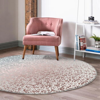 Prateľný okrúhly koberec v sivo-medenej farbe vhodný pre robotické vysávače ø 120 cm Comfort – Mila Home - Image 4