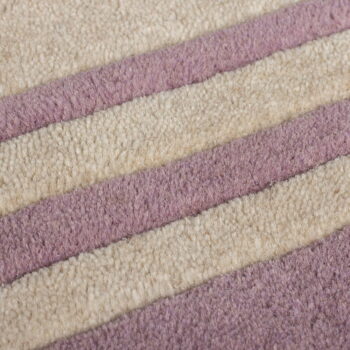 Ručne tkaný vlnený okrúhly koberec vo fialovo-prírodnej farbe ø 120 cm Lois Scallop – Flair Rugs - Image 5