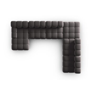 Tmavosivá zamatová pohovka 379 cm Bellis – Micadoni Home – Obrázok 5