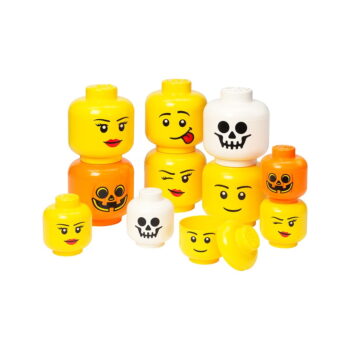 Žltý úložný box v tvare hlavy LEGO® Silly, ⌀ 16,3 cm - Image 2