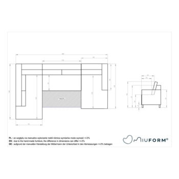 Ružová zamatová rozkladacia pohovka do "U" Miuform Stylish Stan, ľavý roh - Image 9