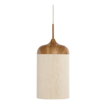 Závesné svietidlo v prírodnej farbe s textilným tienidlom ø 22 cm Dania – Light & Living - Image 2