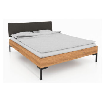 Dvojlôžková posteľ z dubového dreva s čalúneným čelom 160x200 cm Abises 1 - The Beds