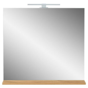 Nástenné zrkadlo s osvetlením/s poličkou 76x75 cm Menen – Germania