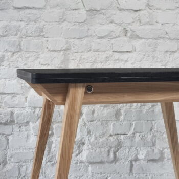 Rozkladací jedálenský stôl s doskou v dekore jaseňového dreva 65x90 cm Envelope – Ragaba - Image 4