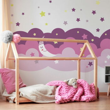 Nástenná samolepka Ambiance Scandinavian Clouds Starry Sky - Image 3