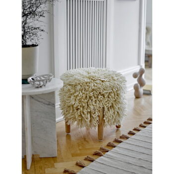 Krémový ručne tkaný behúň s prímesou bavlny 75x245 cm Avino – Bloomingville - Image 2