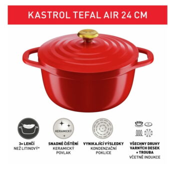 Hliníkový hrniec s pokrievkou s nepriľnavým povrchom na indukciu 5 l Air - Tefal - Image 6