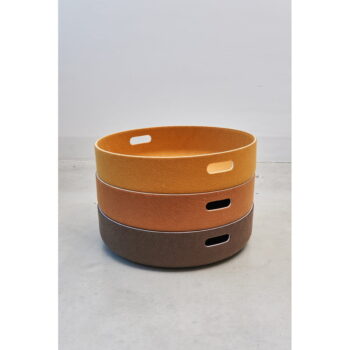 Úložný látkový košík ø 46x12 cm Cesto Saffron – MiaCara – Obrázok 4