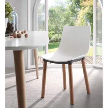 Biely rozkladací jedálenský stôl s bielou doskou 100x160 cm Oqui – Kave Home - Image 10