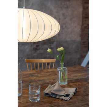 Biele závesné svietidlo s textilným tienidlom ø 60 cm Florence – Markslöjd - Image 5