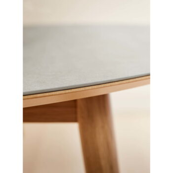 Okrúhly rozkladací jedálenský stôl s keramickou doskou ø 135 cm Meza – Hammel Furniture - Image 5