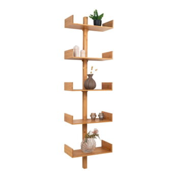 Poschodová bambusová polica v prírodnej farbe 50 cm Villa – House Nordic – Obrázok 3
